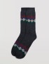 Ysabel Mora Y22891 Μάλλινη Ανδρική Κάλτσα 1 ζευγάρι από ανκορά, σχέδιο ΡΟΜΒΟΙ, ΜΠΛΕ ΣΚΟΥΡΟ